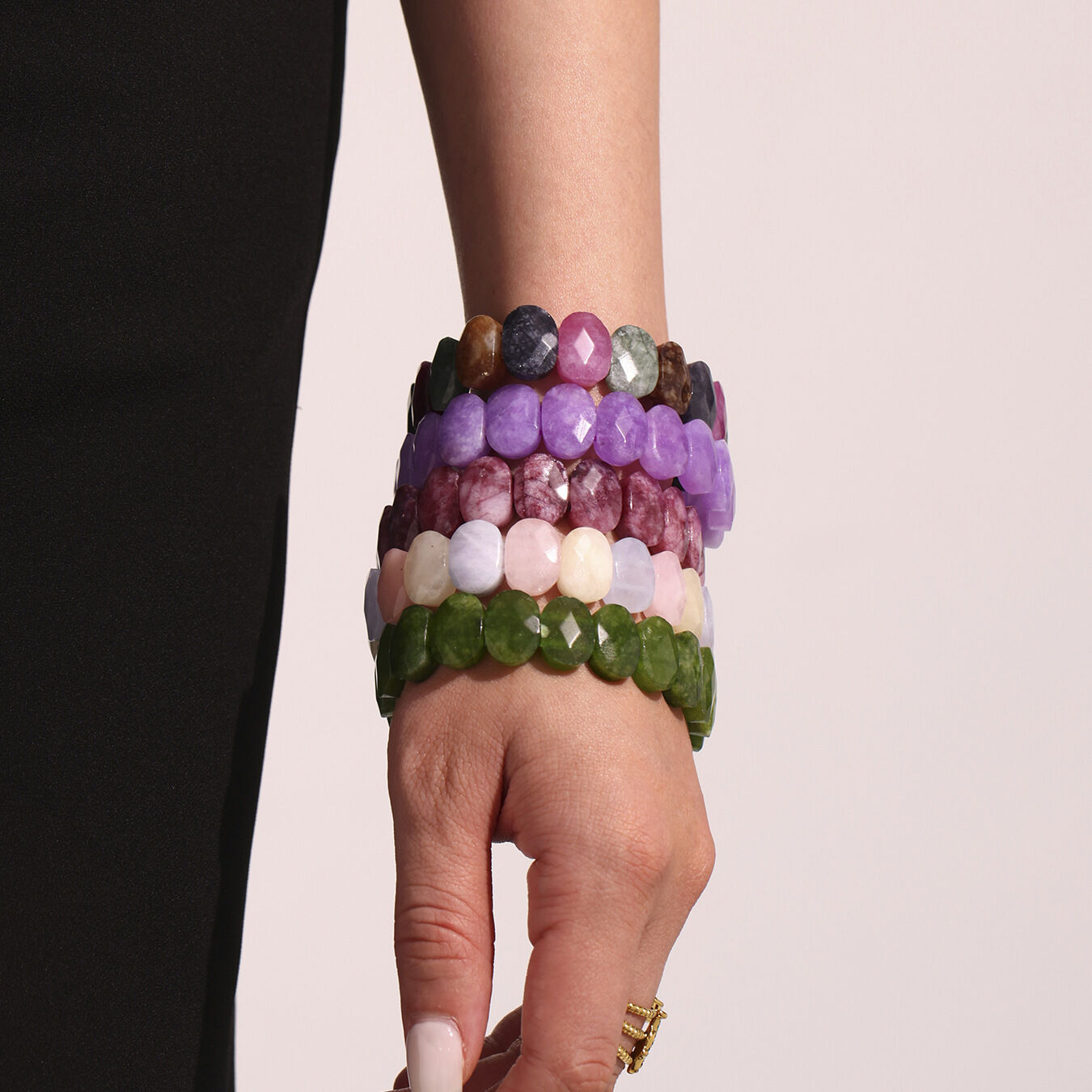 1 Piece Polychrome Beads Natural Stones Women's Beaded Bracelets h5 Picture4