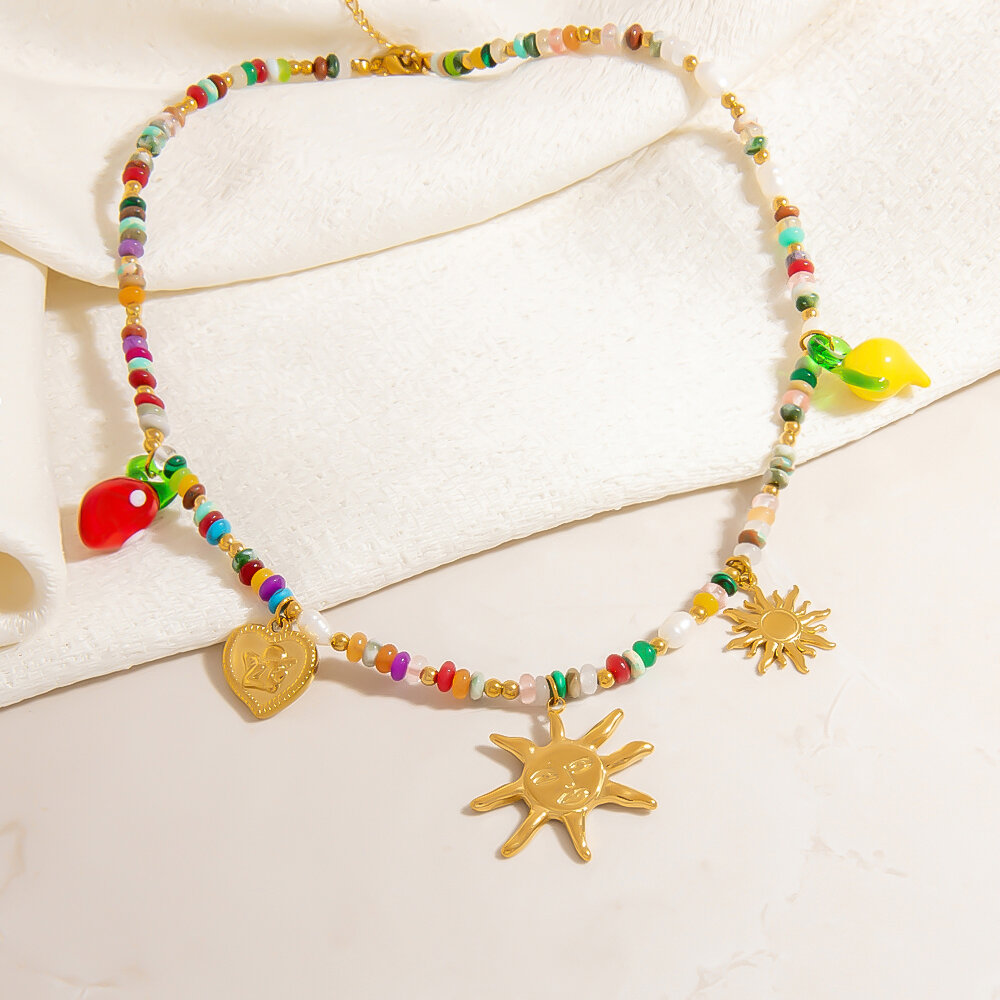 Collier de perles en pierre naturelle 1 pièce Image5