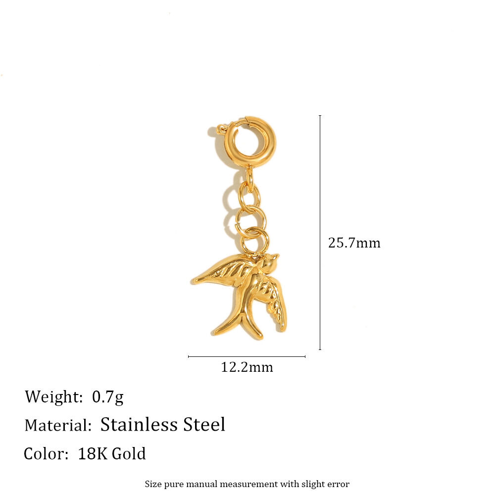 1 Piece Daily Butterfly Stainless DIY Steel Gold Color Women's Pendants h5