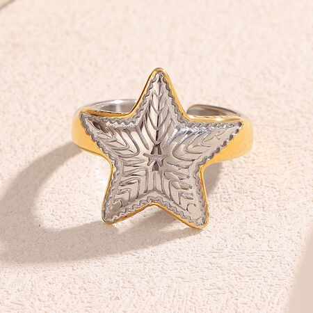 1 Piece Modern Star Mixed Color Stainless Steel Waterproof Statement Rings 2