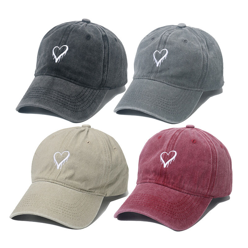 1 Adet Simple Series Simple Heart Pamuklu Kadın Şapkaları