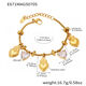 E671-Bracciale multiaccessori fai da te in oro 15+4 cm