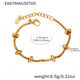 E667-Bracciale con perline dorate 15+4cm Immagine11
