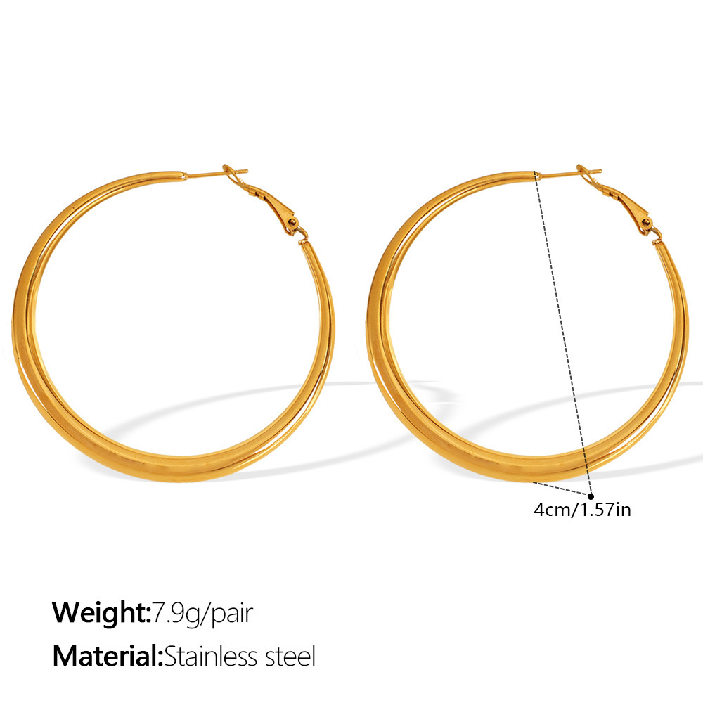 1 Pair Basic Hoop Earrings Picture2