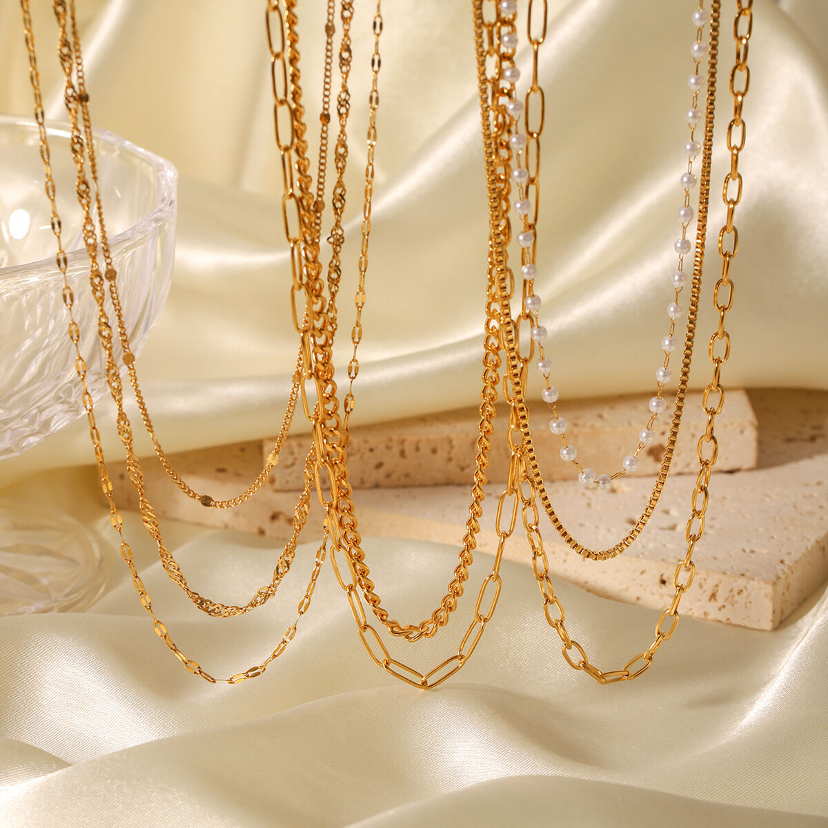 1 Piece Simple Series Daily Heart Stainless Steel Waterproof   Women's Layered Necklaces