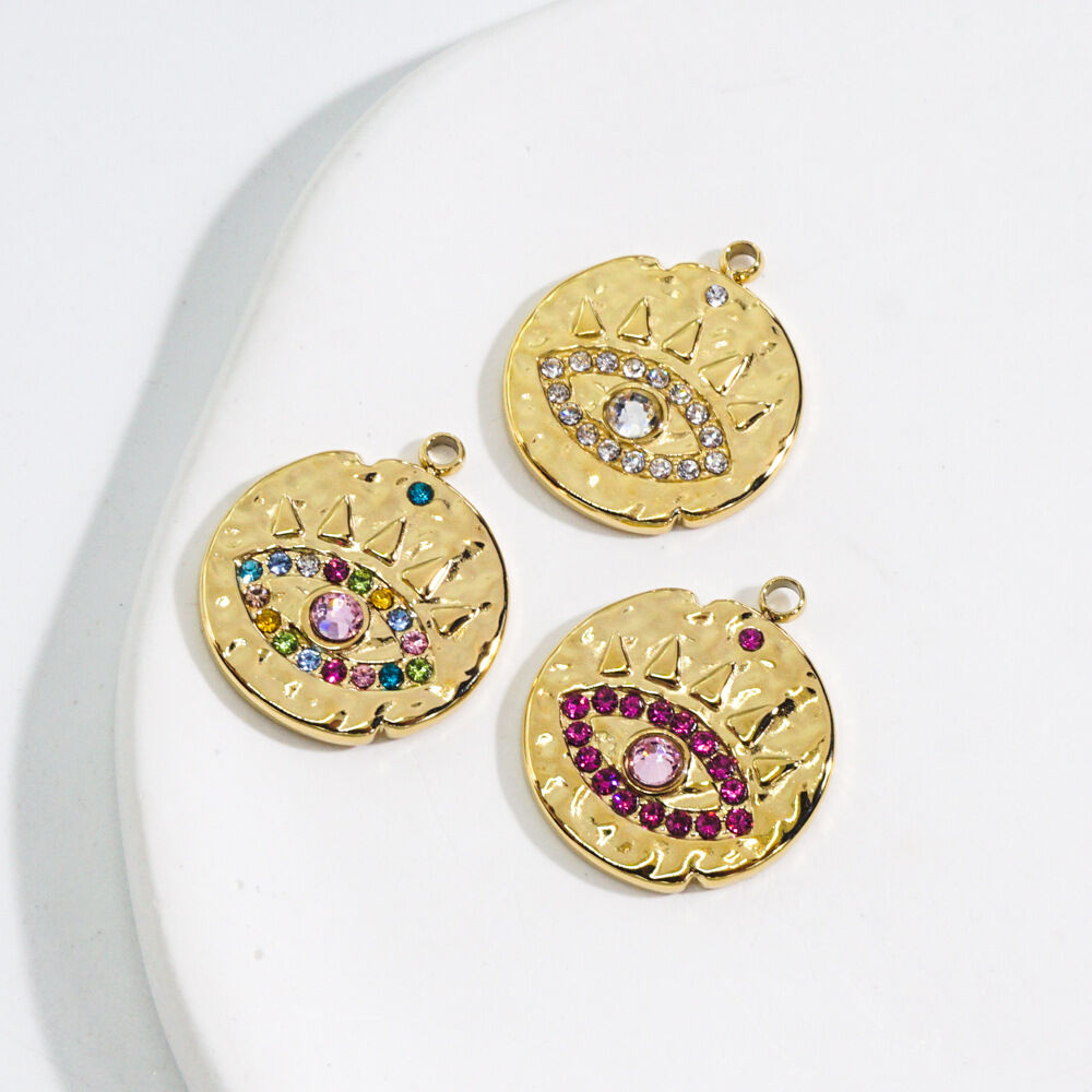 1 Piece Luxurious DIY Devil's Eye Stainless Steel Waterproof  Women's Pendants h5 Picture2