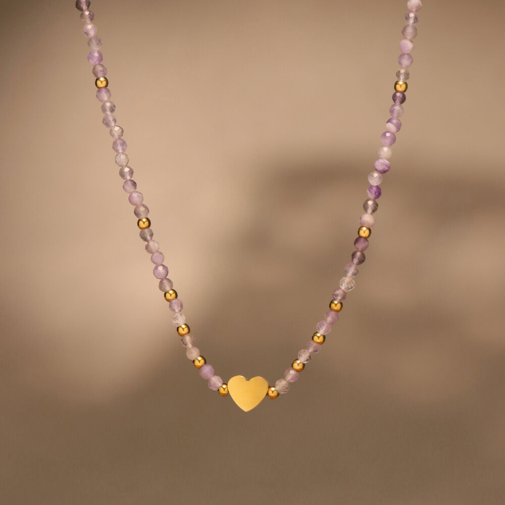 1 pezzo di splendide perle in acciaio inossidabile, impermeabili, color oro, collane di perline da donna 2