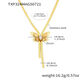 Txp324-Gold Butterfly Tassel Necklace 55+5Cm