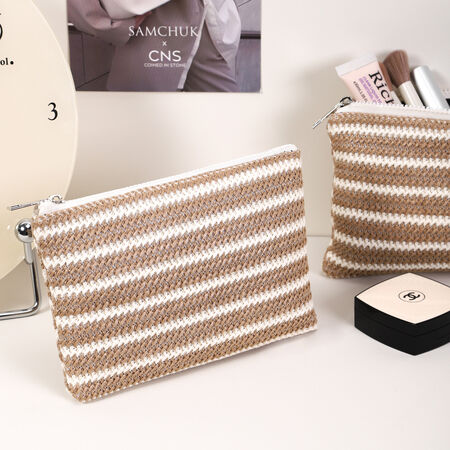 1 Piece Simple Strip Women's Makeup Bag