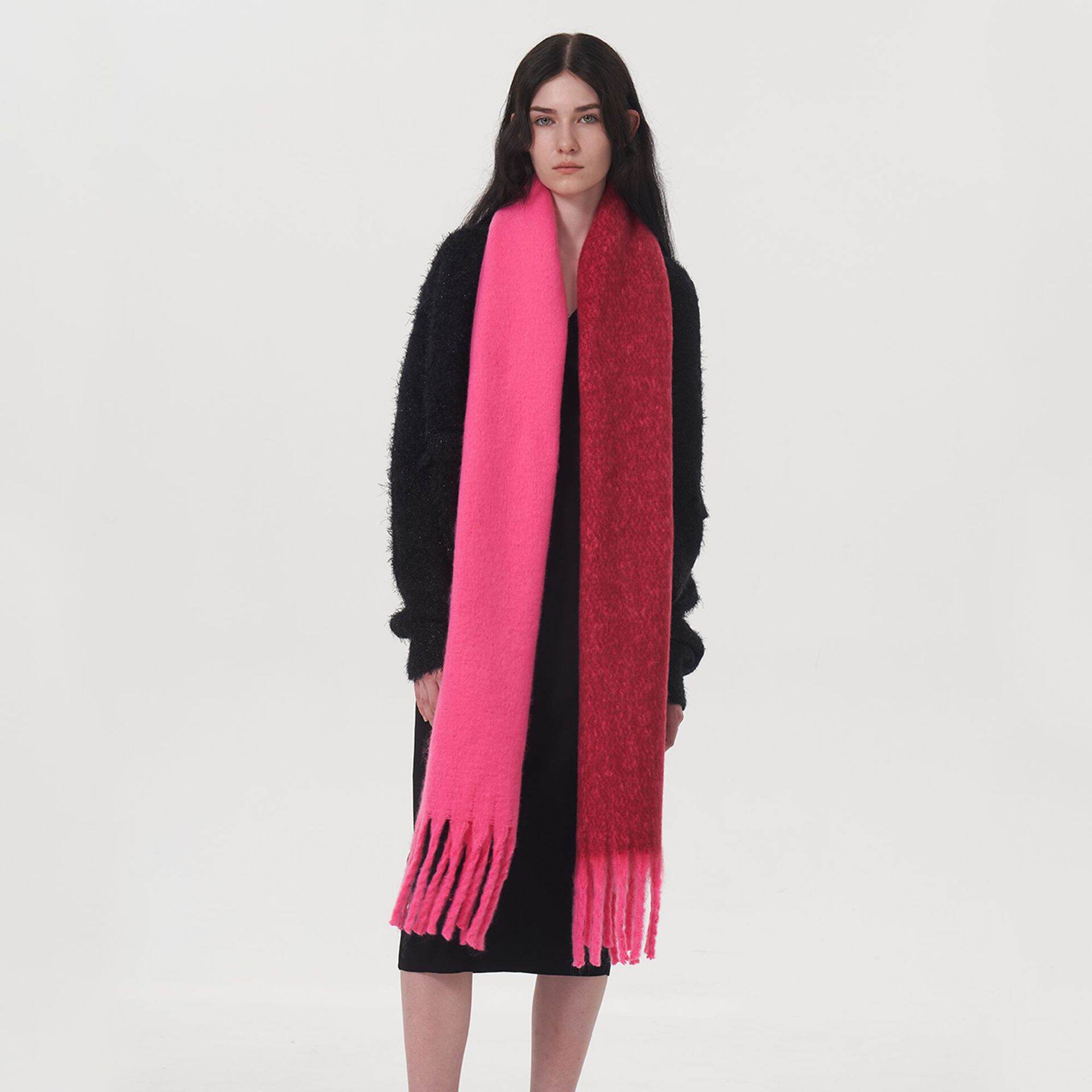 1 Piece Simple Mixed Color Polyester Women's Winter Scarves h5Picture4