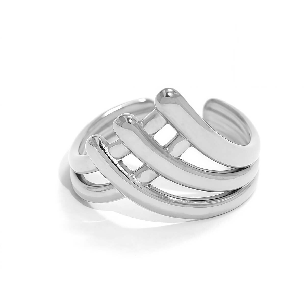 colore argento/Taglia unica/Anello monoblocco Immagine2