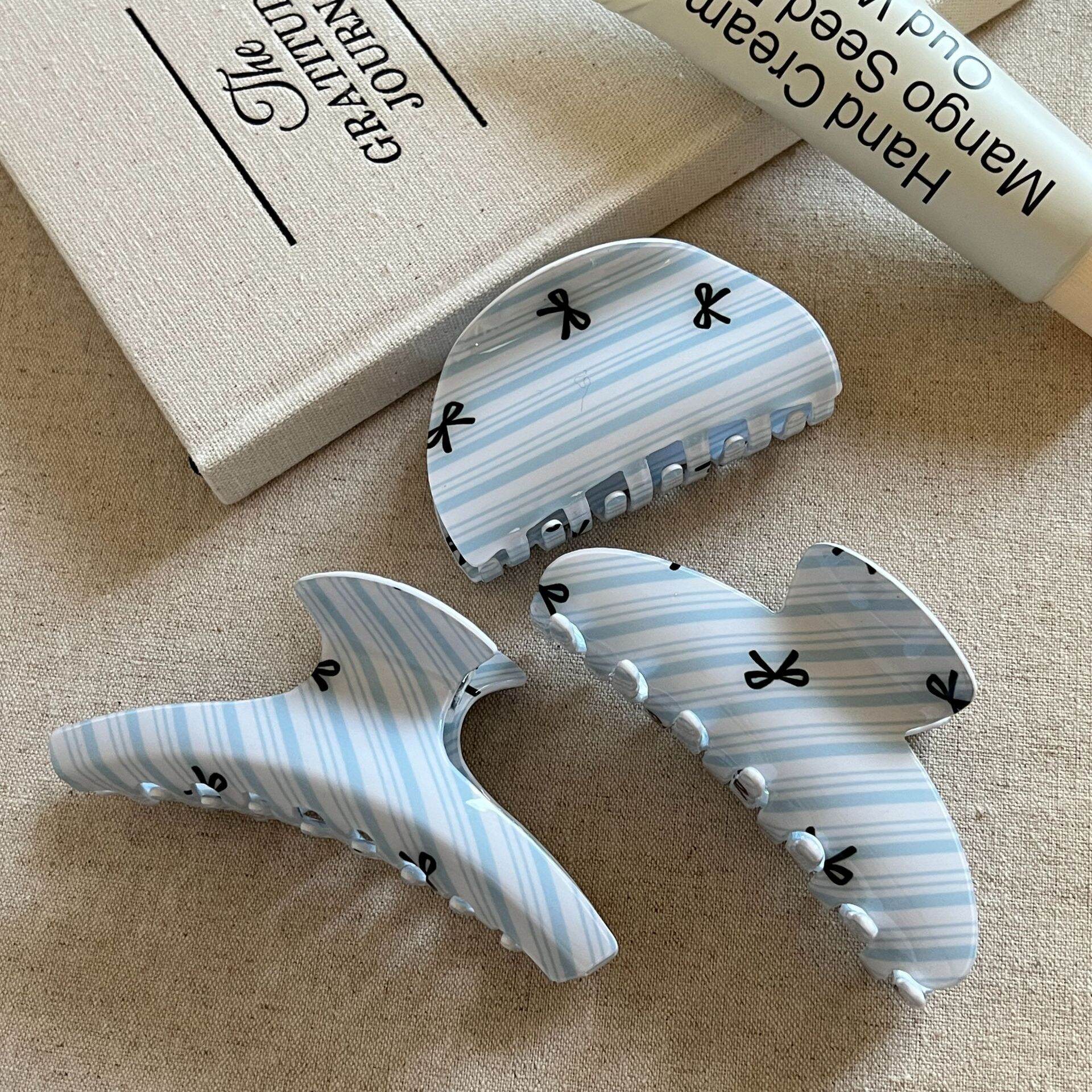 1 Pair Simple Series Sweet Bow Knot Acetate Women's Hair Claws