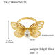 Txa324-Gold Butterfly Zircon Ring-Size 7 Picture5