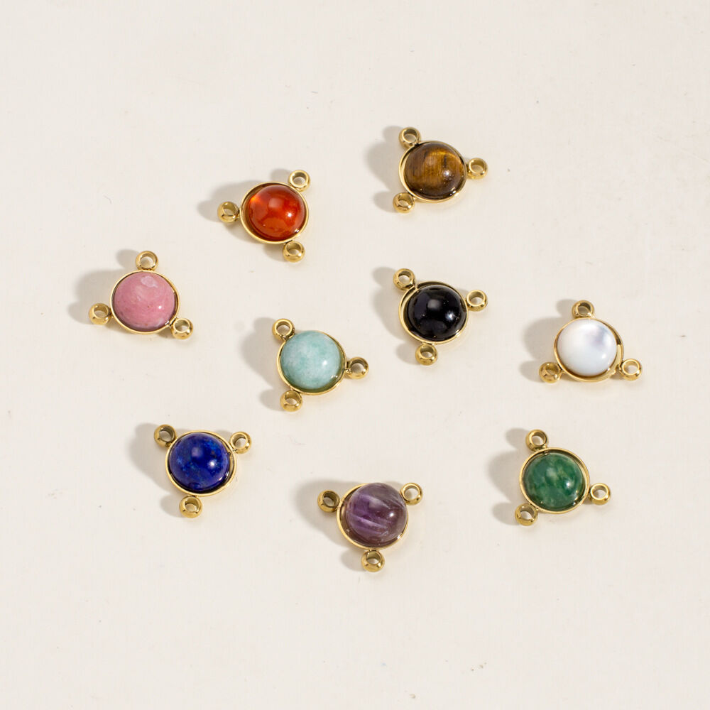1 Piece Simple  Retro Irregular Shape Circle Natural Stones Women's Pendants Picture2