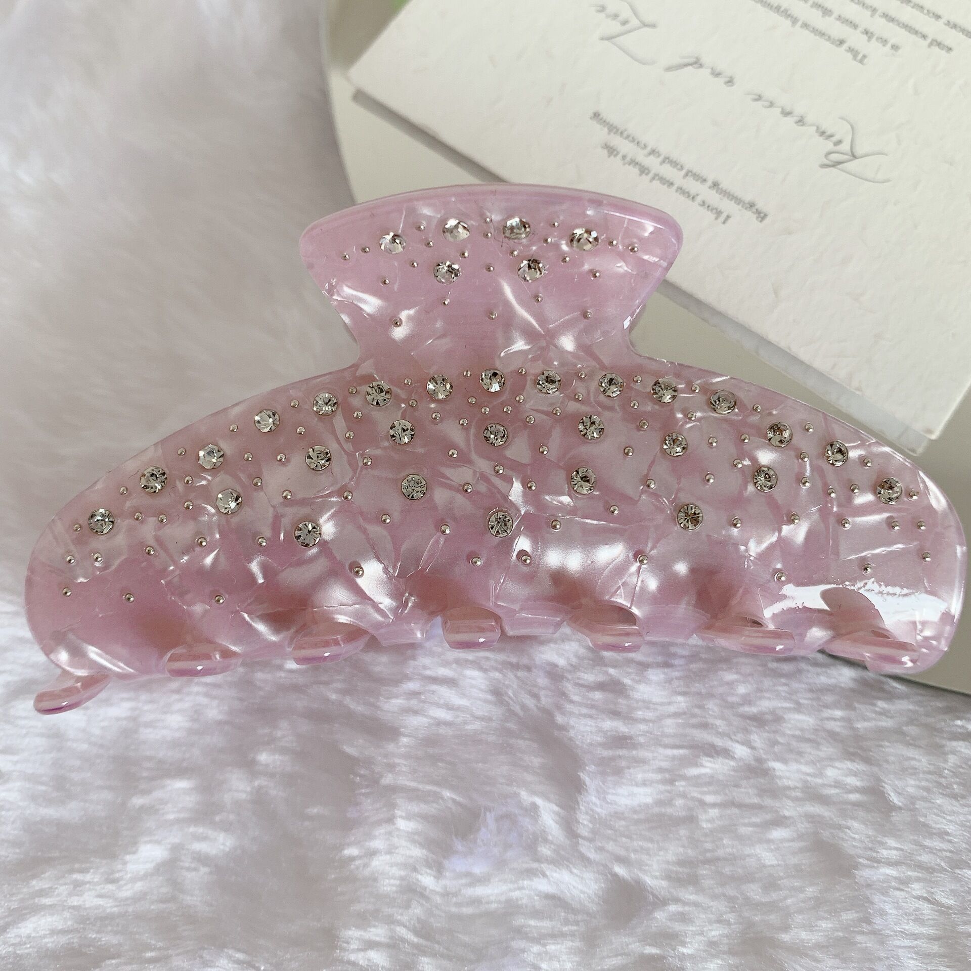 1 Pair Luxurious Series Elegant Solid Color Acetate Women's Hair Claws h5 