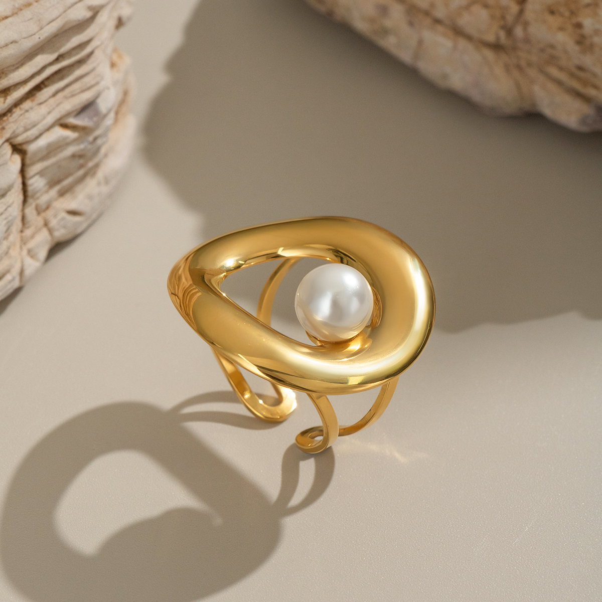 1 Piece Simple Series Casual Turtle Stainless Steel Waterproof  Statement Rings