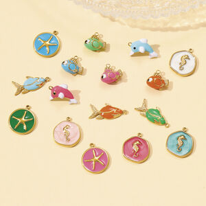 1 Piece Romantic Fish Stainless Steel Waterproof Women's Pendants h5 Picture5
