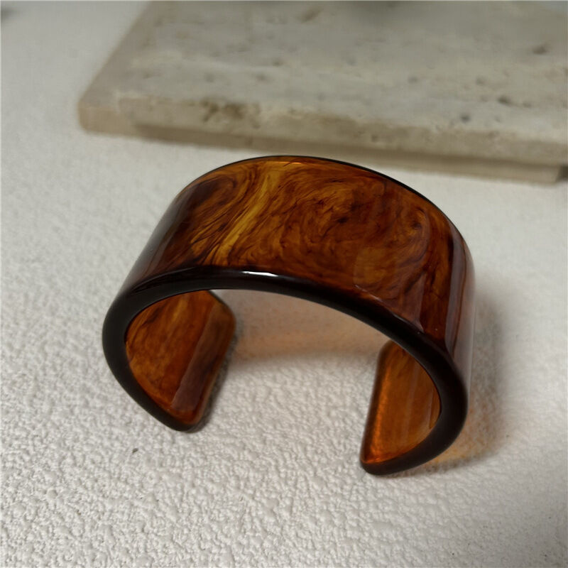 1 Piece Sweet Simple Wide Acrylic Women's Bangles 