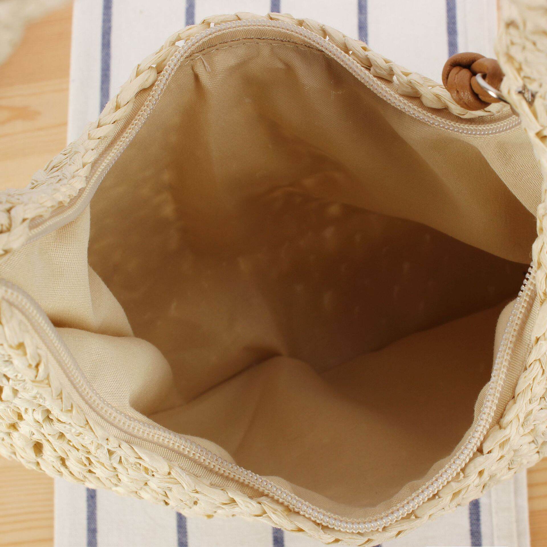 1 pezzo di borsa da spiaggia tinta unita Immagine6