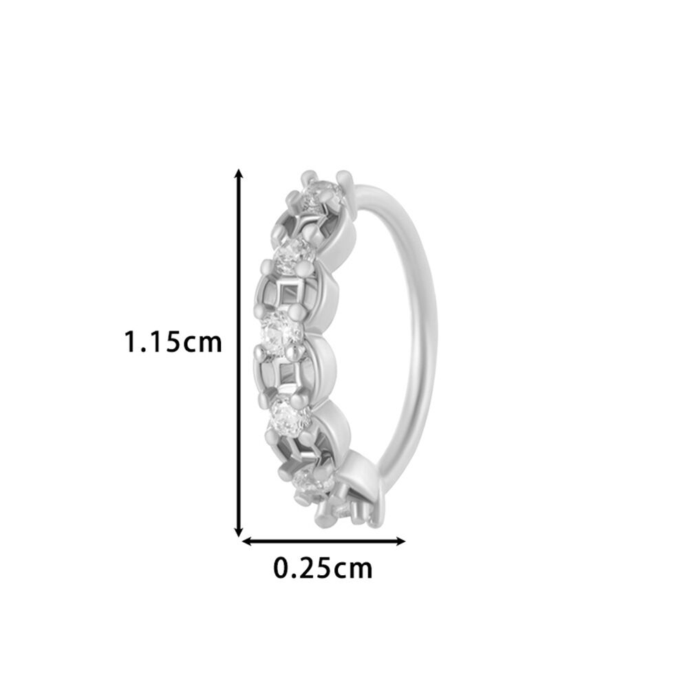 1 anello al naso a farfalla in zircone color rame e oro h5 Immagine2