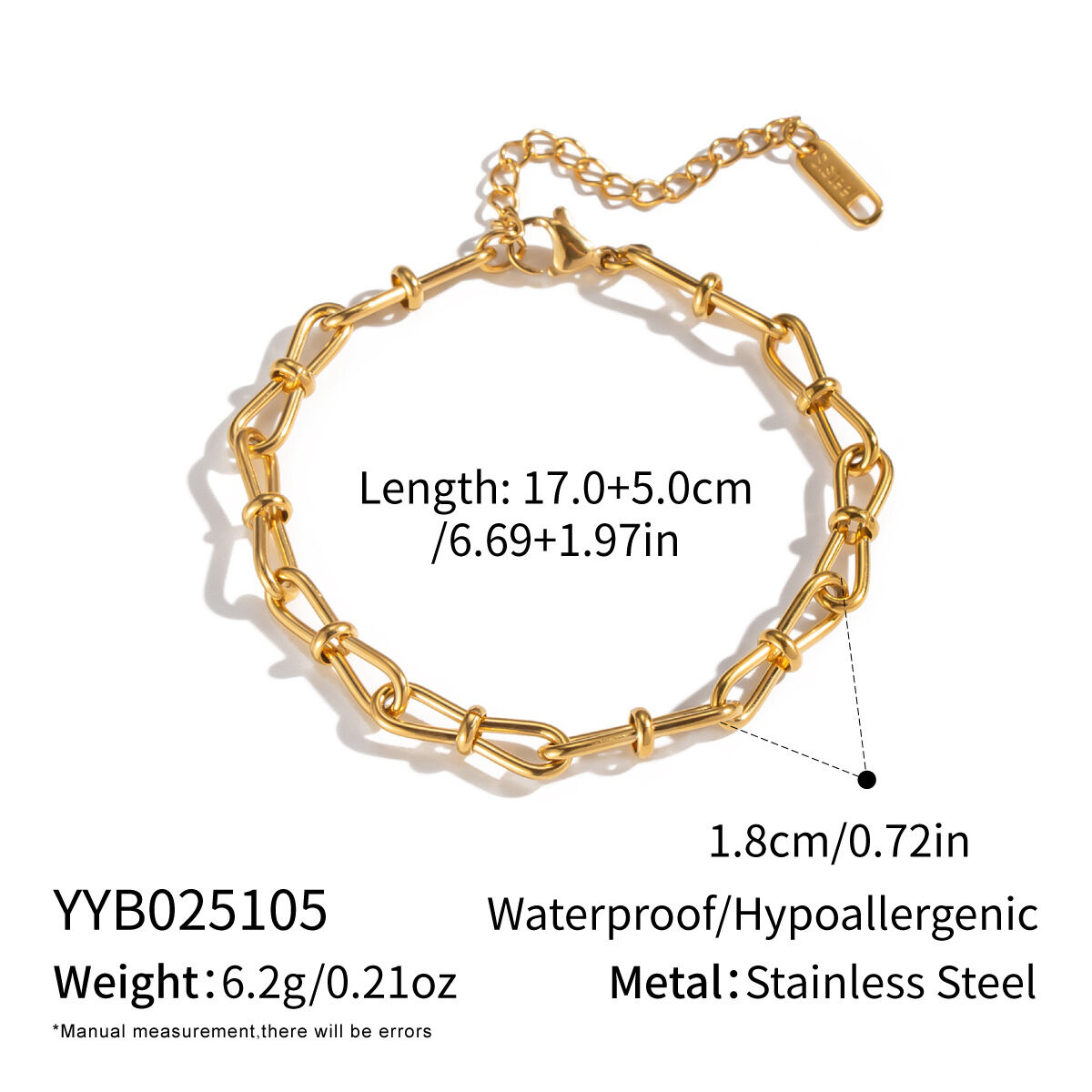 Chain Stainless Steel Waterproof Gold Color Necklace Set h5 