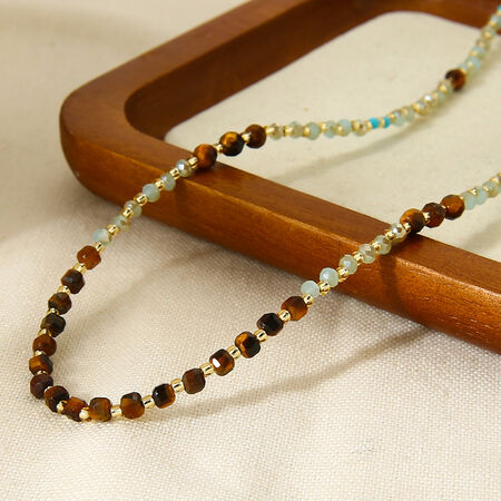1 Piece Classic Natural Stones Beaded Necklace 2