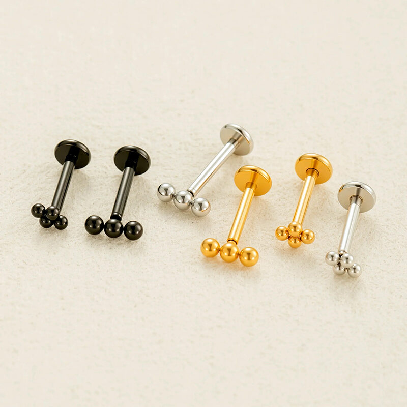 1 Adet Günlük Kullanım İçin Paslanmaz Çelik Su Geçirmez Altın Renkli Kadın Piercing Küpe