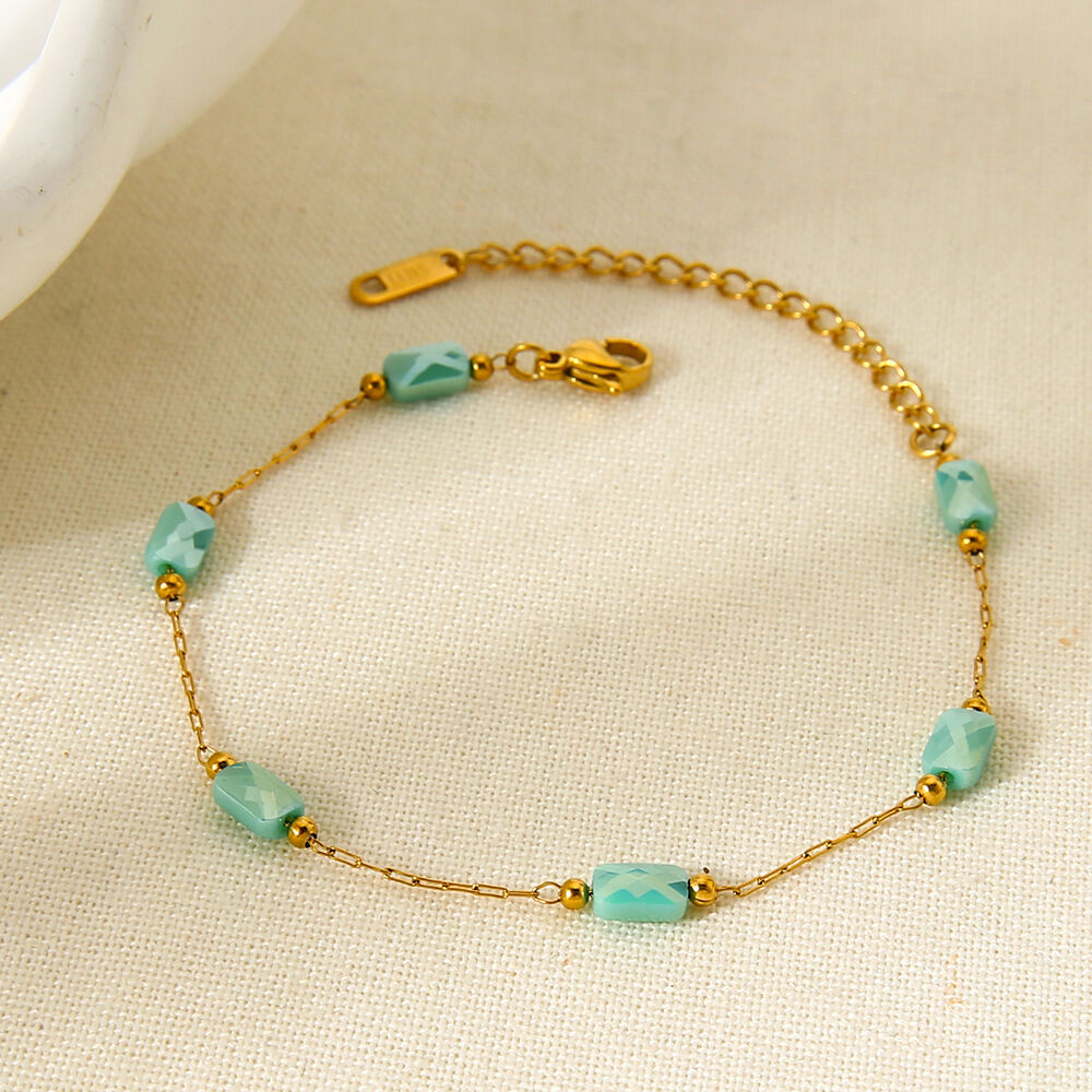 1 Piece Luxurious Elegant Chain  Stainless Steel Waterproof  Women's Chain Bracelets h5 Picture3