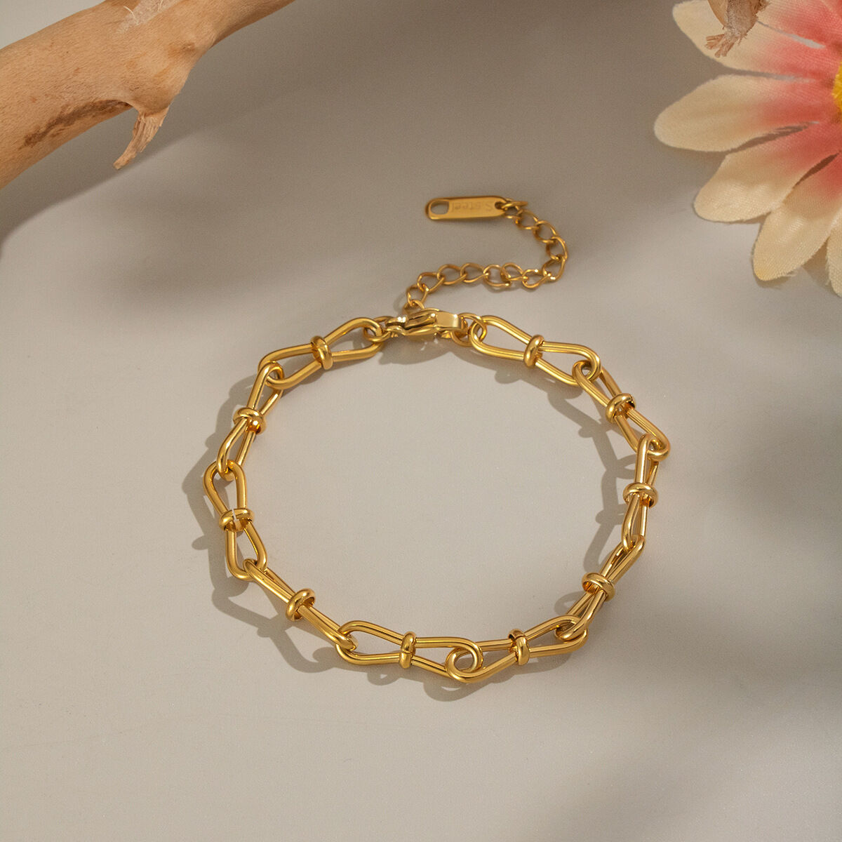 Chain Stainless Steel Waterproof Gold Color Necklace Set Picture4