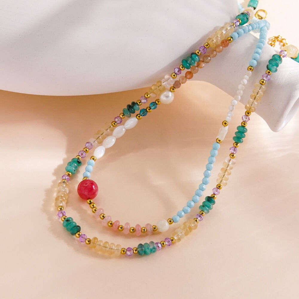Leichte, luxuriöse und elegante Perlenkette für Damen Bild2