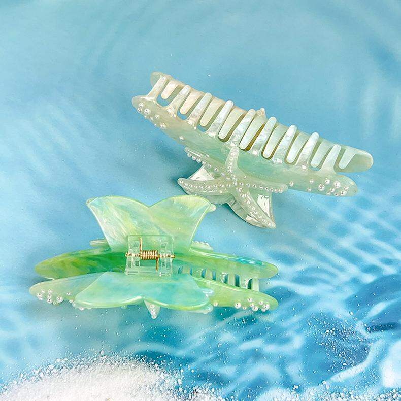 1 Piece Beach Starfish Acrylic Women's Hair Claws Picture7