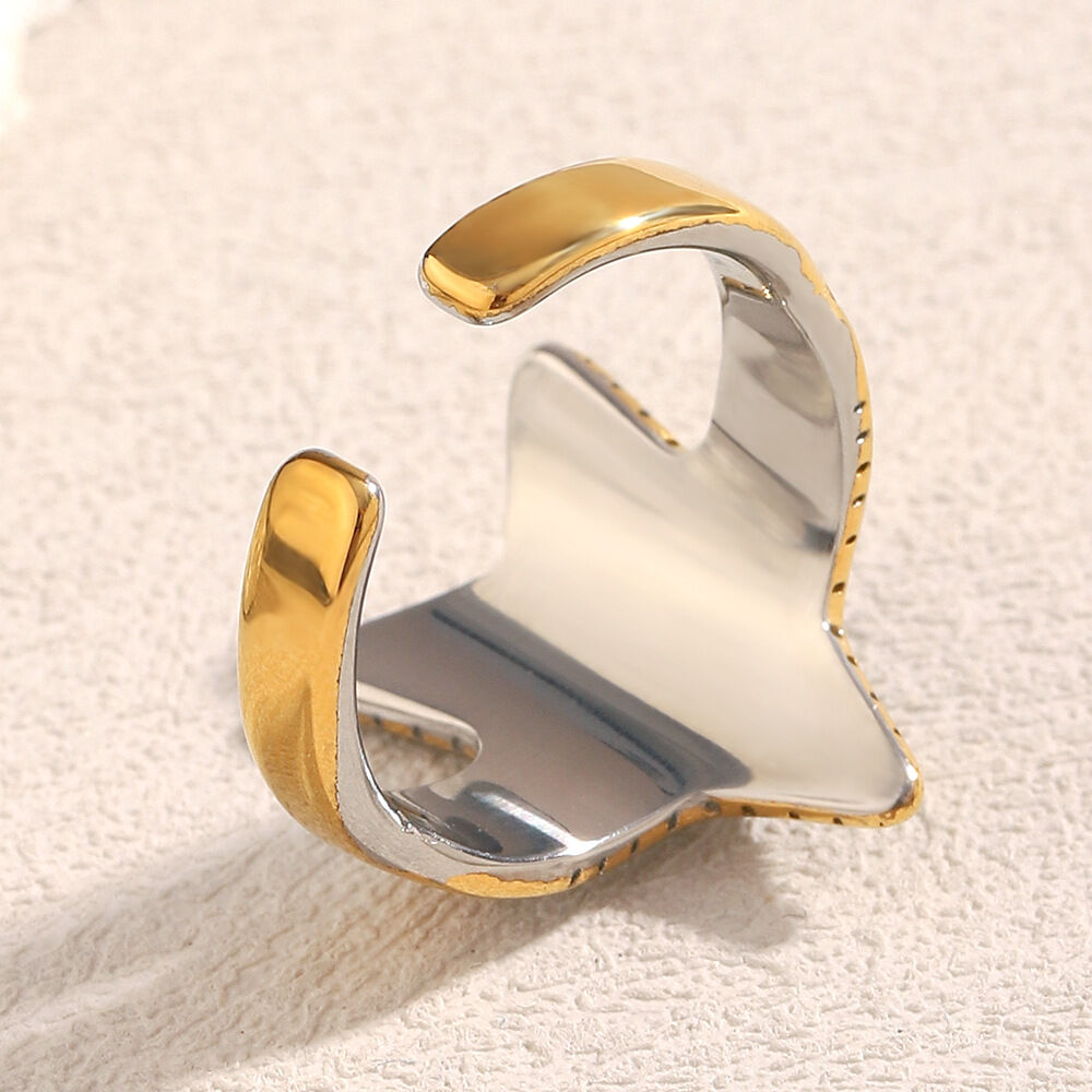 1 Piece Modern Star Mixed Color Stainless Steel Waterproof Statement Rings h5Picture3