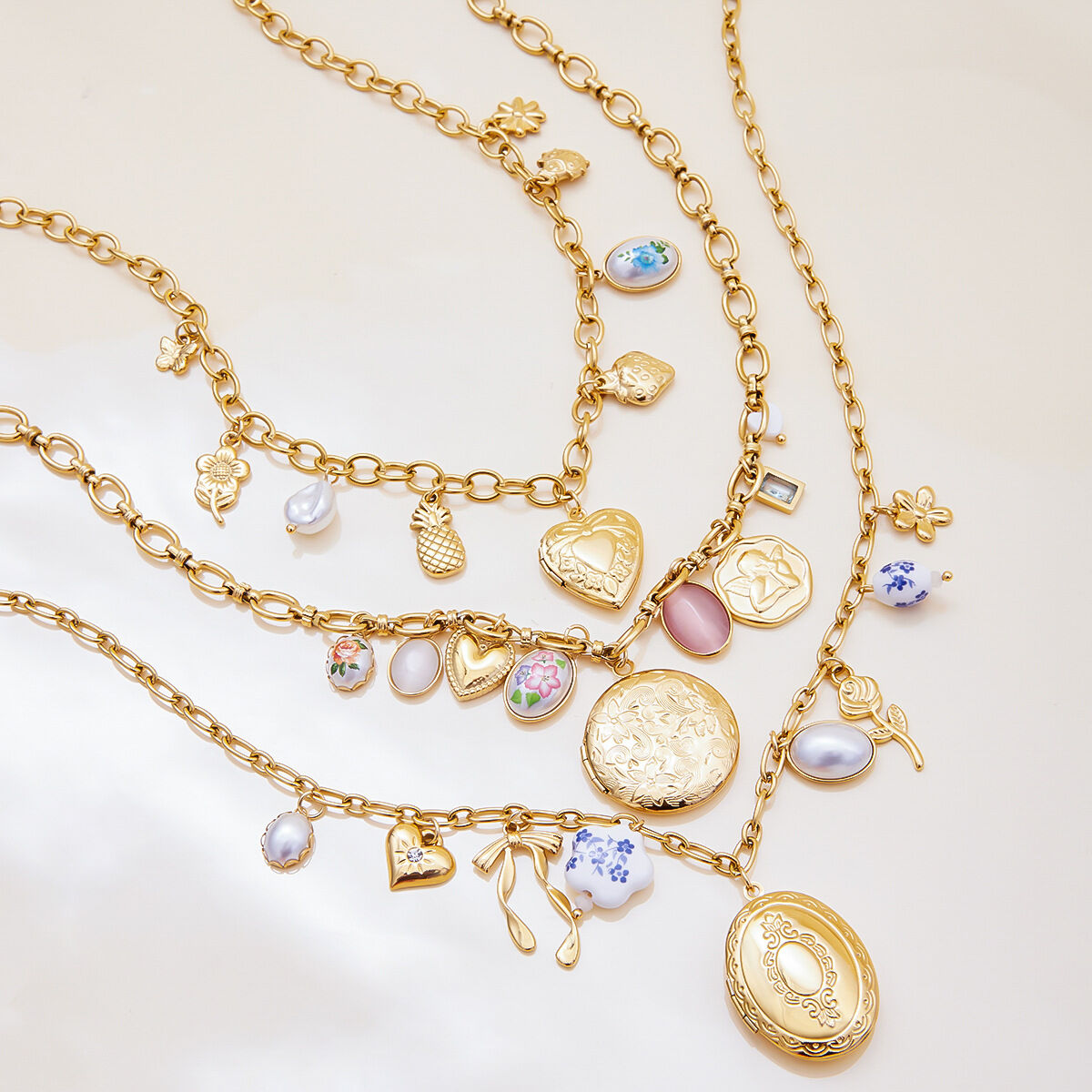 1 Piece Sophisticated Heart Photo Album Stainless Steel Waterproof Gold Color Women's Pendant Necklaces h5 Picture4