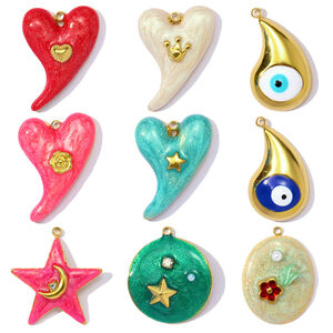 1 Piece DIY Droplet Stainless Steel Waterproof Gold Color Women's Pendants h5 Picture5