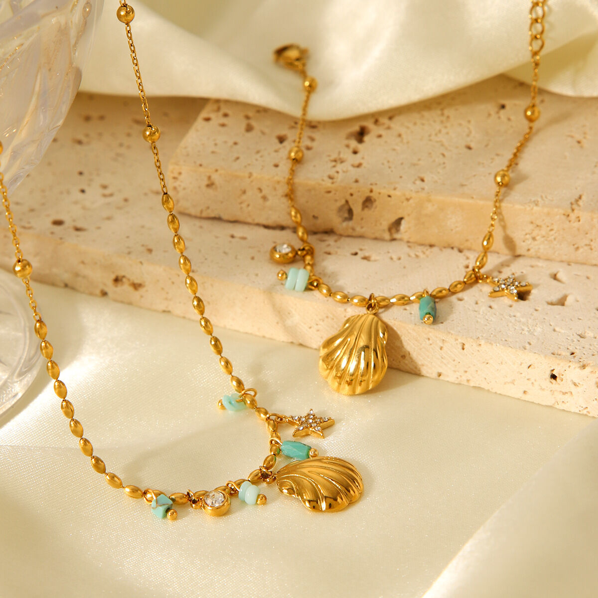 1 stuk Simple Series Daily Turtle roestvrijstalen waterdichte dameshangerketting h5 Afbeelding3