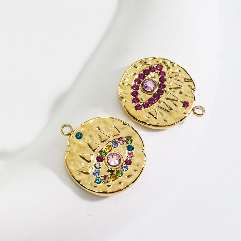 1 Piece Luxurious DIY Devil's Eye Stainless Steel Waterproof  Women's Pendants h5 Picture3
