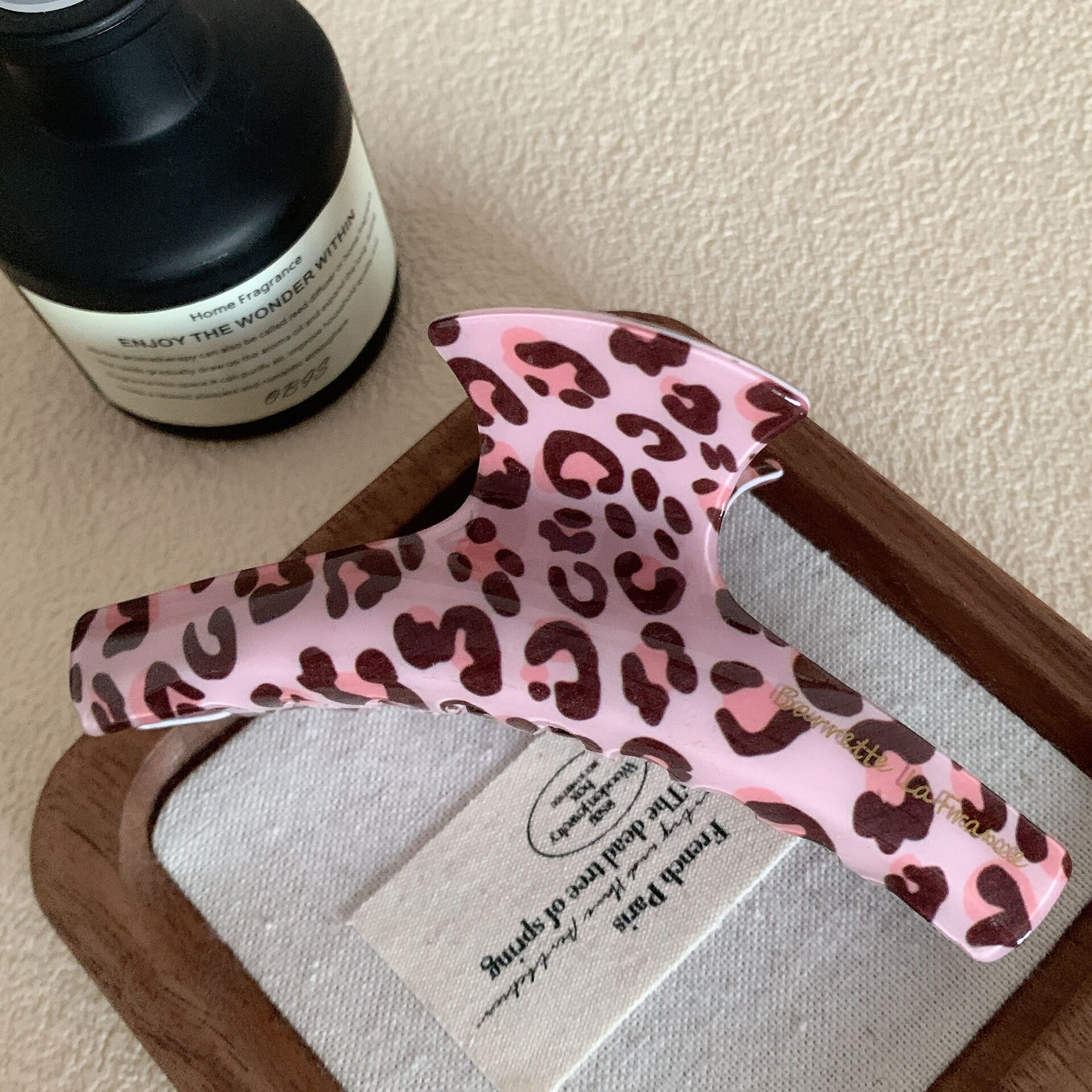 1 Pair Classic Series Casual Leopard Print Acetate Women's Hair Claws h5