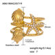 A861-Golden Starfish Zircon Ring/No.7