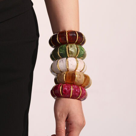1 Piece Classic Series Bohemian Circle Resin Women's Bangles