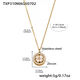 Txp310-Gold 5A Zircon Rotating Flower Necklace 41+5Cm
