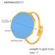A409-Blue Enamel Ring/No.7