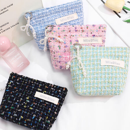1 Piece Romantic Series Sweet Plaid Makeup Bag