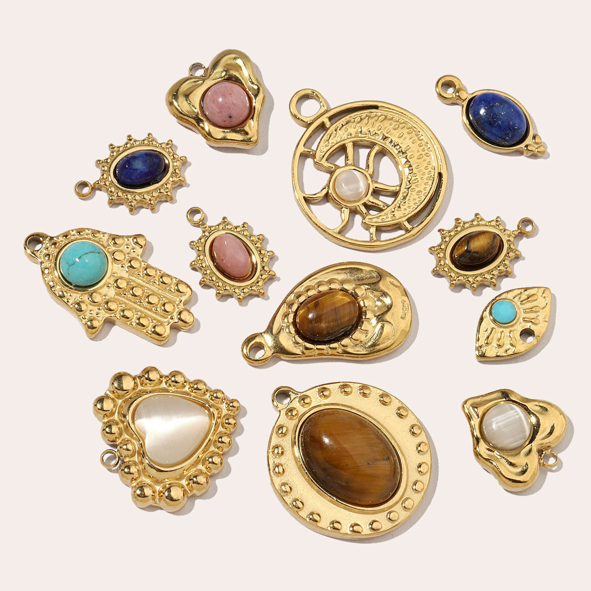 1 Piece Classic Heart Natural Stones Women's Pendants Picture5
