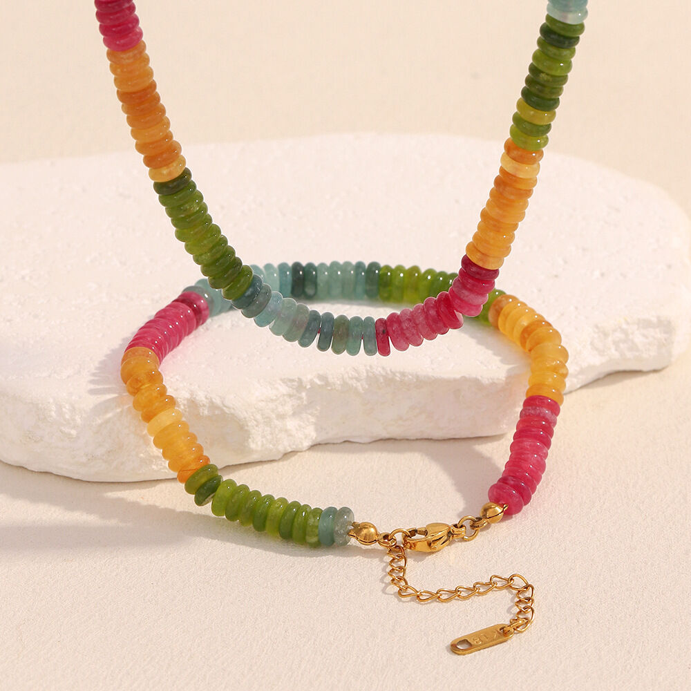 1 Piece Elegant Beads Natural Stones Women's Beaded Necklaces