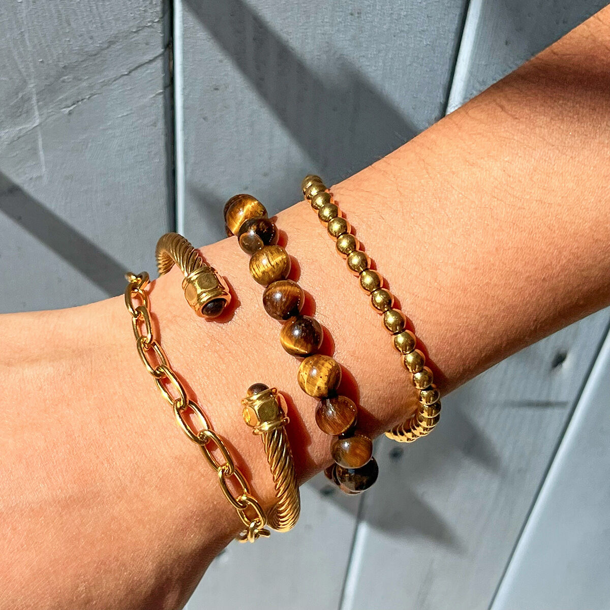 1 Piece Colorful Beads Natural Stones Women's Beaded Bracelets 2