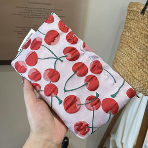 1 Parça Simple Series Sevimli Kiraz Polyester Kadın Makyaj Çantası h5 Resim4