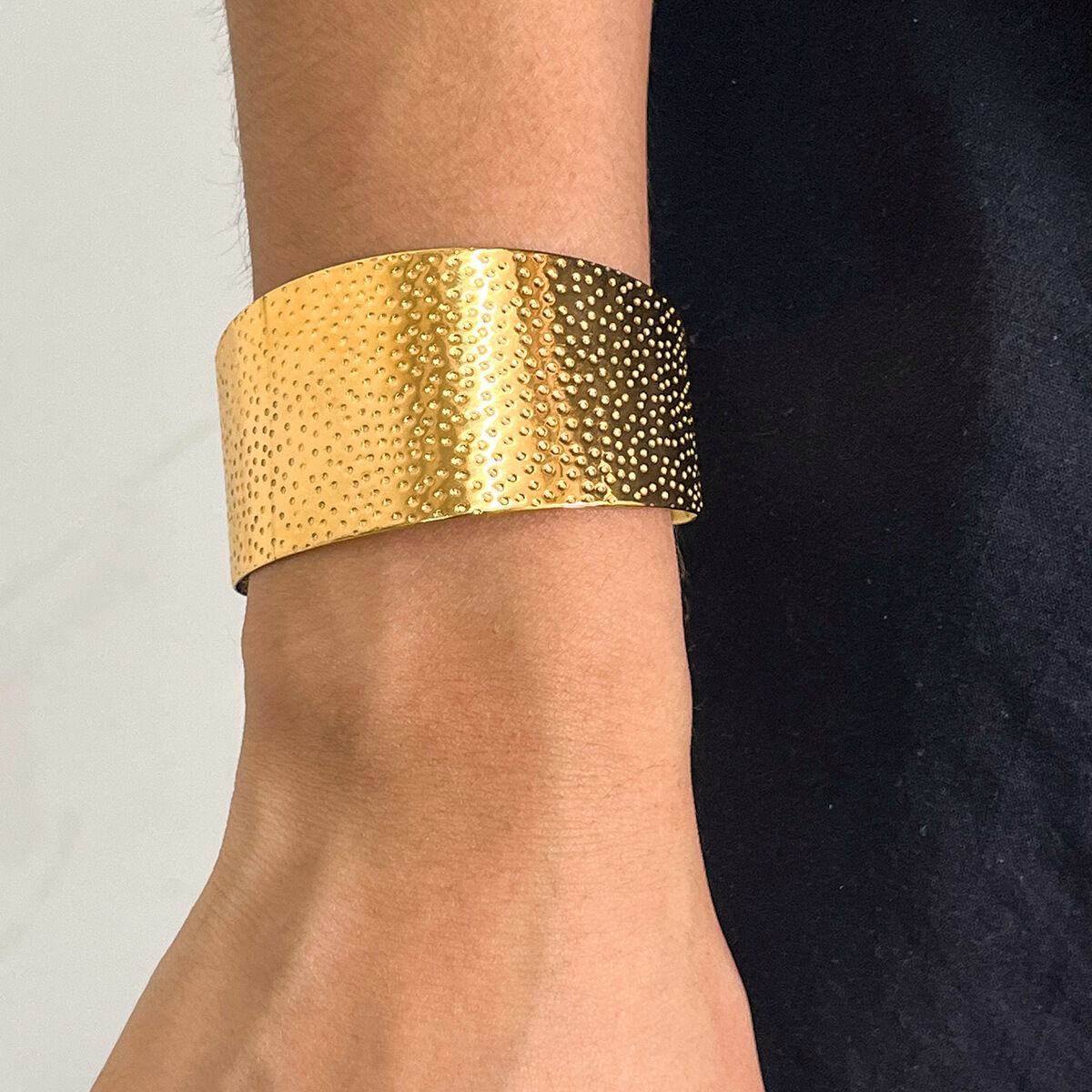 1 Piece Designable High-end Texture Stainless Steel Waterproof Gold Color Women's Bangles 2