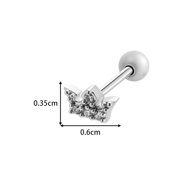 1 Stück Chic Schmetterling Kupfer Gold Farbe Zirkon Damen Piercing Ohrringe Bild2