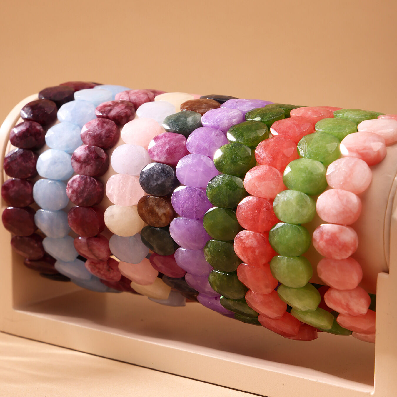 1 Piece Polychrome Beads Natural Stones Women's Beaded Bracelets h5 Picture2