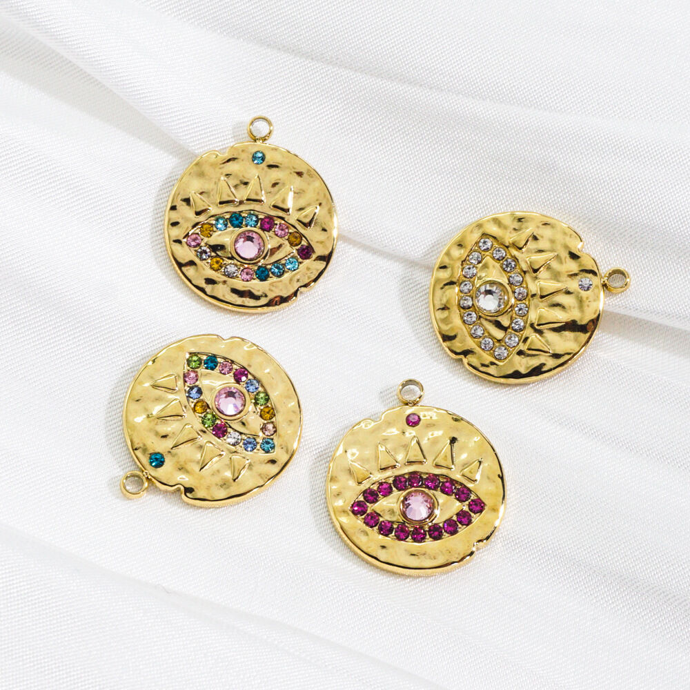 1 Piece Luxurious DIY Devil's Eye Stainless Steel Waterproof  Women's Pendants h5 Picture4